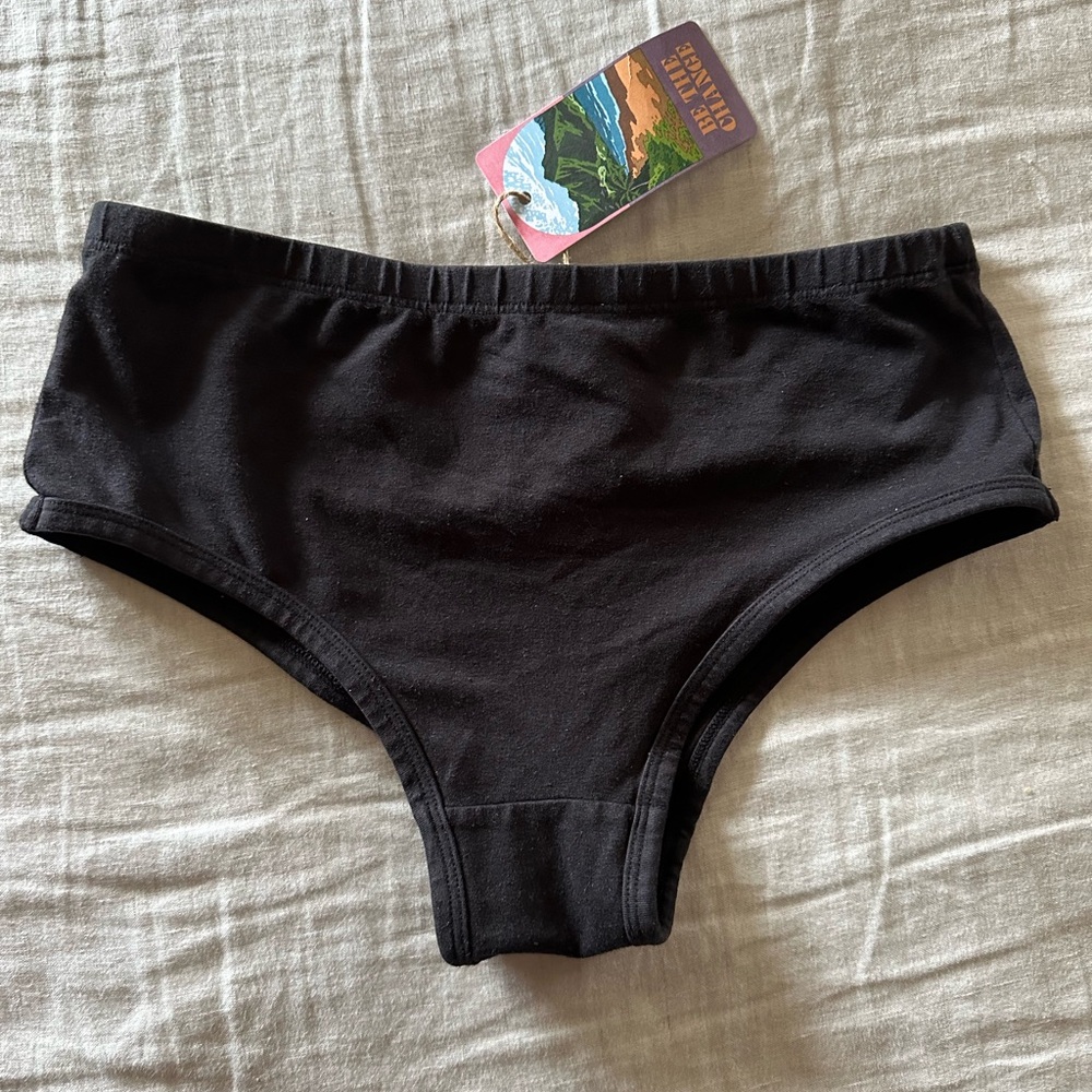 Jungmaven Hemp High Waist Brief Underwear- Black NEW